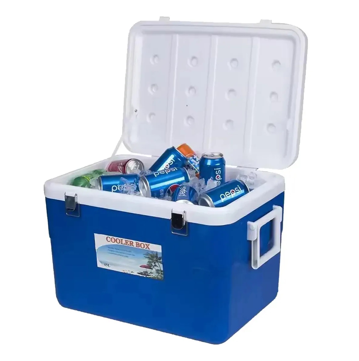 Conservadora 45L azul Conservadora térmica 45 litros ideal latas y botellas - Imagen 1