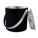 Hielera en acero inoxidable doble pared con asa - NEGRA