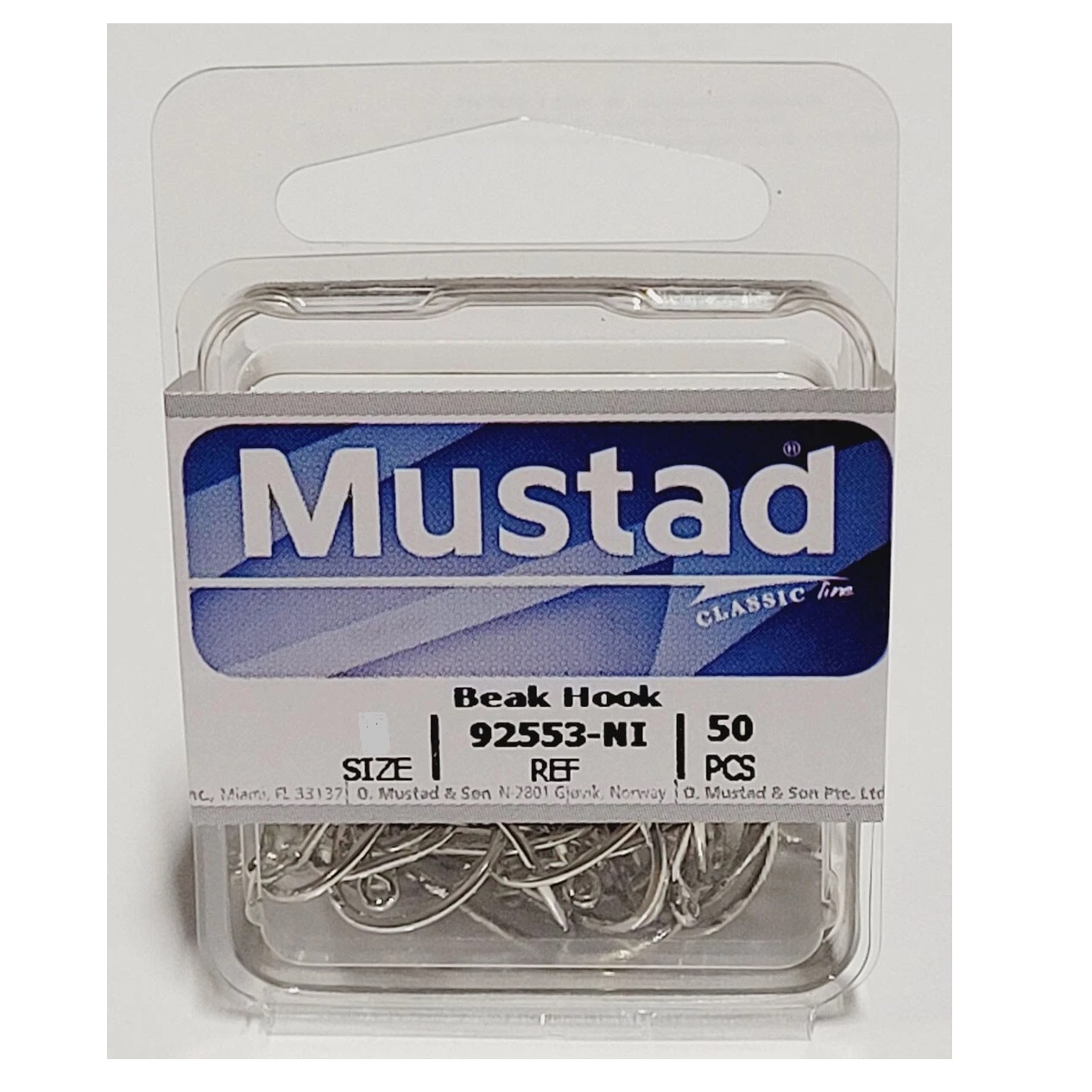 Anzuelo MUSTAD 92553 NI SIN TAMAÑO Pack de anzuelos 92553-NI N° 1/0 MUSTAD - Imagen 1