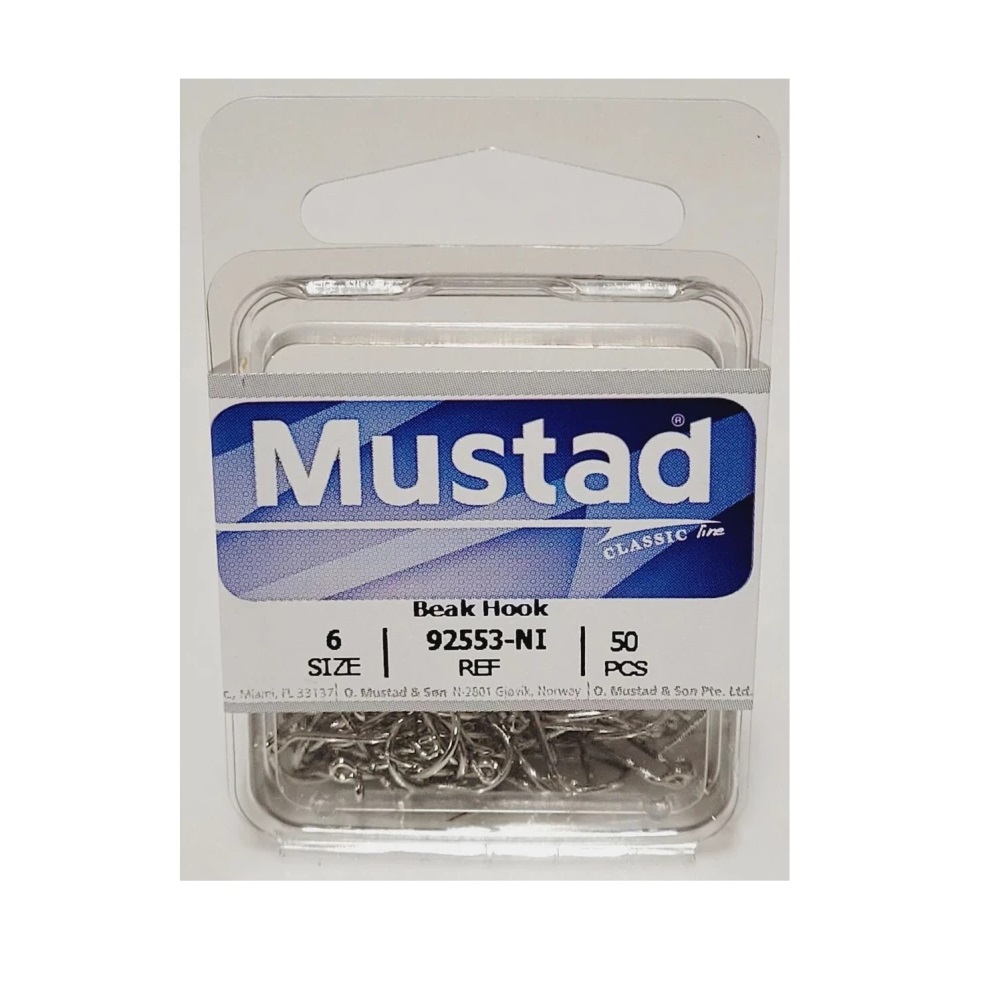 Anzuelo MUSTAD 92553 NI Tamaño 6 Pack de anzuelos 92553-NI N° 6 MUSTAD - Imagen 1