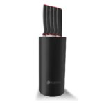 Juego x 5 cuchillos con soporte negro Essentials PP TRENTO