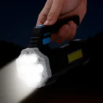 Linterna LED de mano 7 LEDs + farol recargable USB - Imagen 8