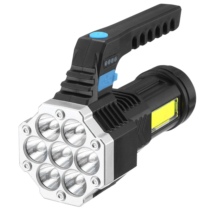 linterna-recargable-con-panel-lateral-loi919-17298-foto1 Linterna LED de mano 7 LEDs + farol recargable USB - Imagen 1