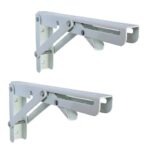 Set x 2 ménsulas plegables BLANCAS