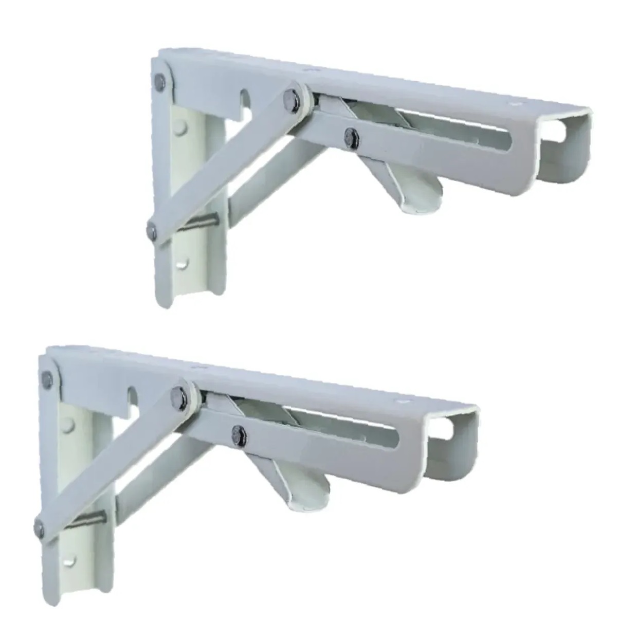 2 Ménsulas Plegables Abatibles Blancas 2 Set x 2 ménsulas plegables BLANCAS - Imagen 1