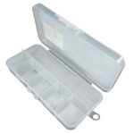 Organizador de pesca rectangular transparente 13x6x2.5 cm