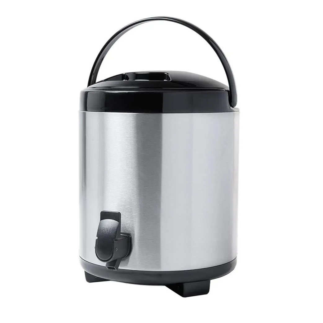 Botella térmica con asa y grifo en metal 9.2L Bidón conservadora 9.2 litros BRINOX - Imagen 1