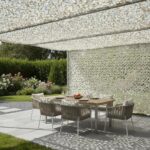 Red Malla Sombra 4x3 Decoración Camuflaje beige/ blanco Toldo Uv - Imagen 5