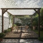 Red Malla Sombra 4x3 Decoración Camuflaje beige/ blanco Toldo Uv - Imagen 6
