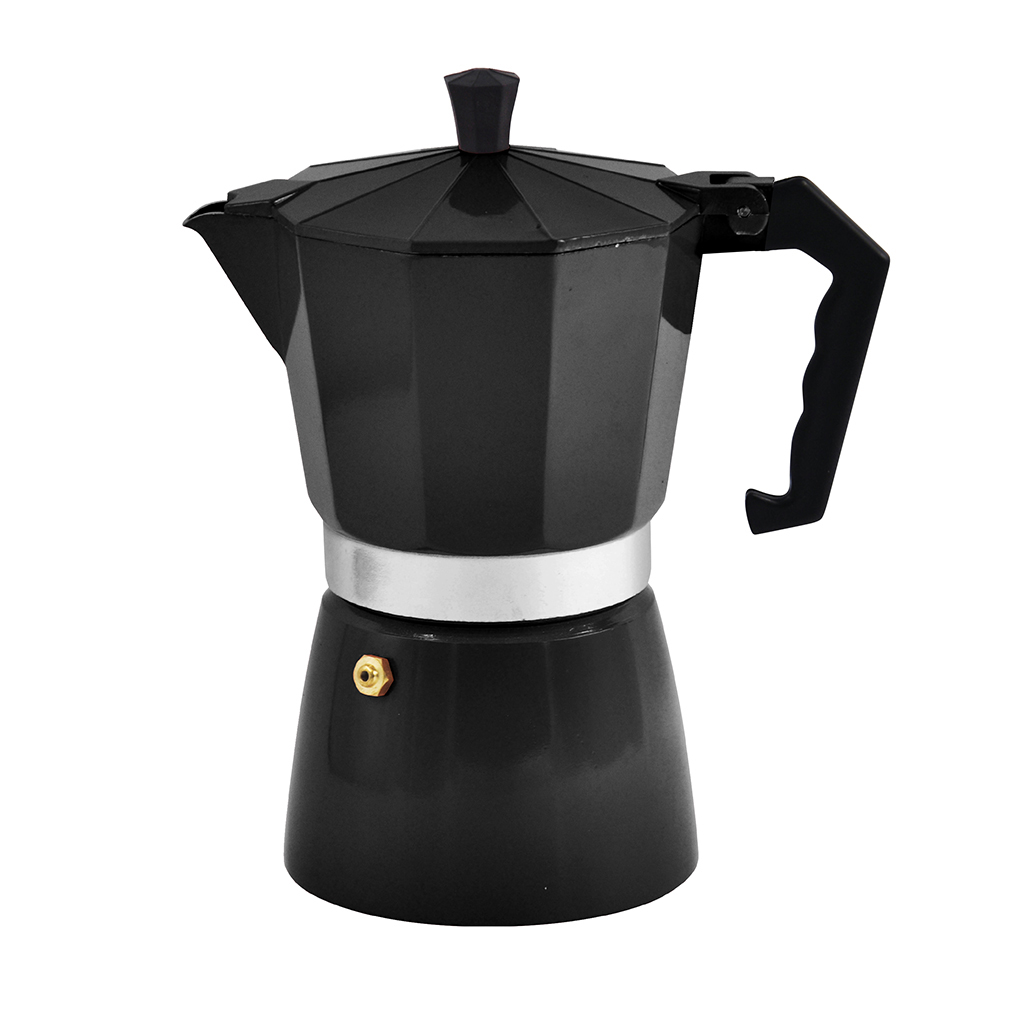BS206-01 Cafetera italiana 6 tazas 300 ml aluminio negra VARENNA - Imagen 1