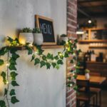 Guirnalda de luces con hojas solar decorativa - Imagen 3