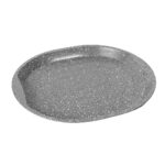 Asadera con asas gris perforada 39x33 cm SELECTA