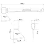Hacha mango de madera 50 cm TRAMONTINA - Imagen 2