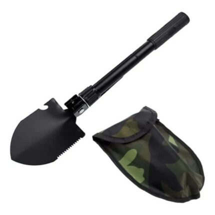 Pala plegable + estuche camuflado