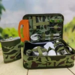 Set de vajilla de acero 2 personas con bolso picnic - Imagen 3