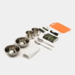 Set de vajilla de acero 2 personas con bolso picnic - Imagen 2