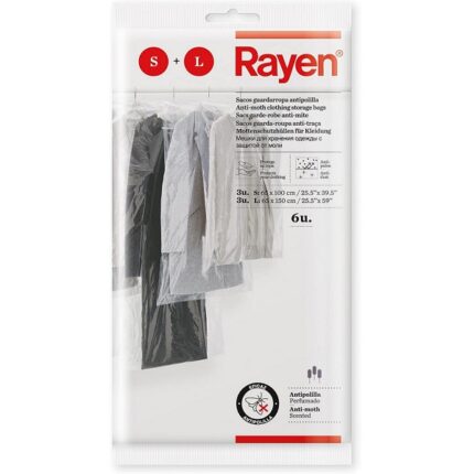 Set x 6 fundas antipolilla para colgar ropa RAYEN