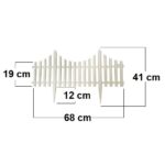 Set x 4 cercos plástico PVC con estaca BLANCO - Imagen 2
